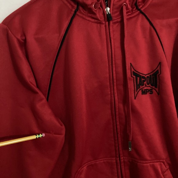 Vtg Tapout Hoodie Jacket Mens Size M Full Zip Embroidered UFC MMA BJJ Y2K - Picture 10 of 13
